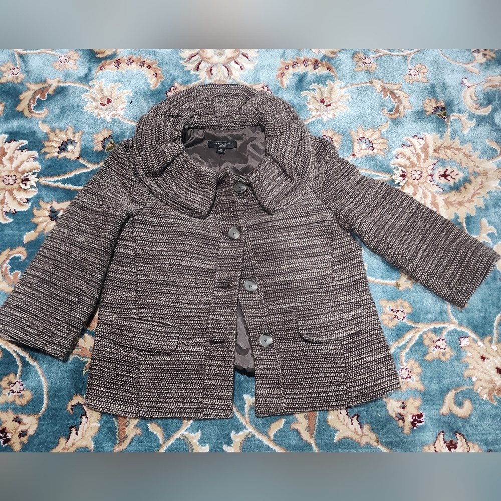 Ann Taylor Tweed Pea Coat 2P